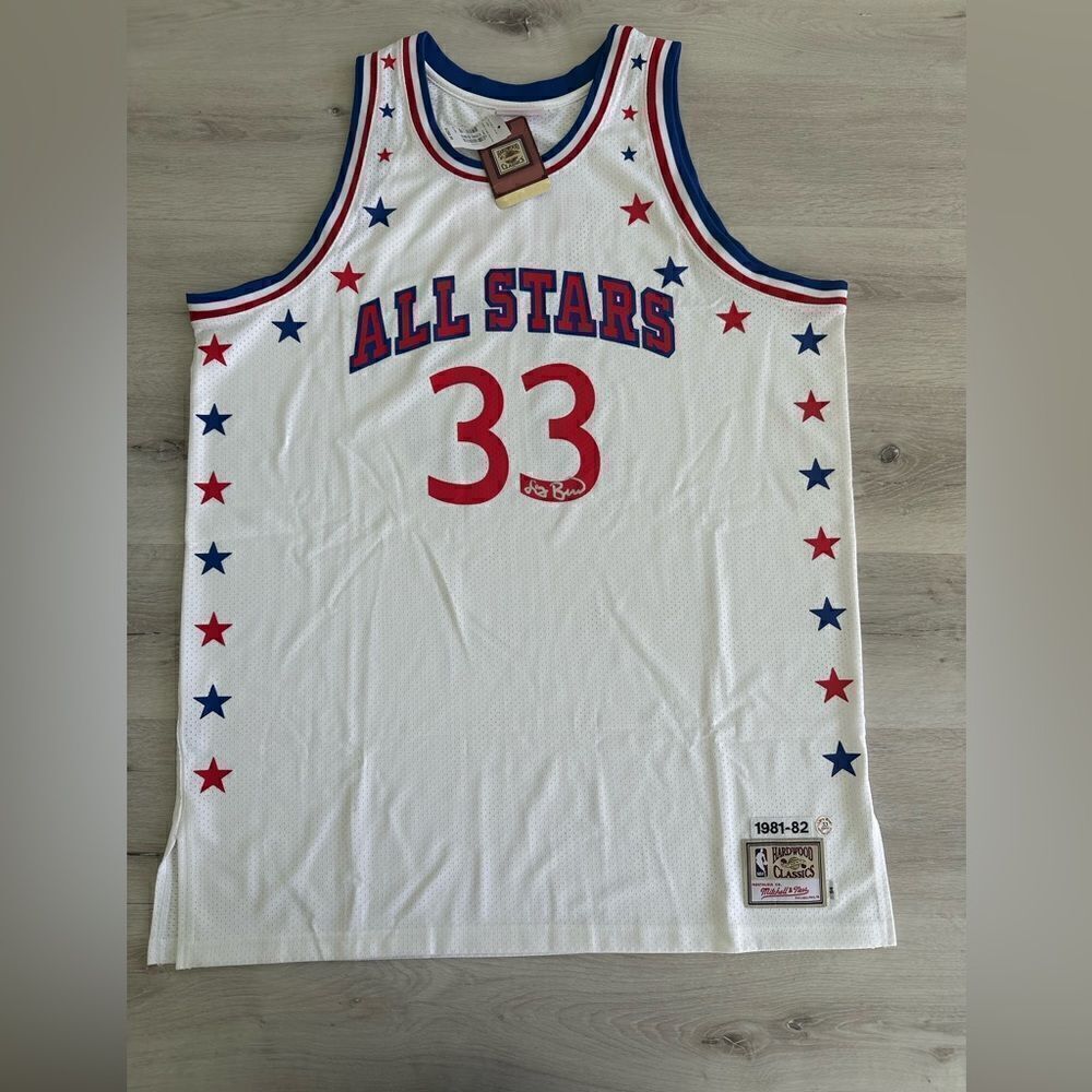 Mitchell & Ness Signed Larry Bird 81-82 Hardwood Classics Jersey White 54 NWT